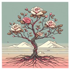 Roses Flowers Bloom Nature Blossom Wooden Puzzle Square