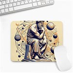 Thinker Sculpture Design Geometric Small Mousepad Front