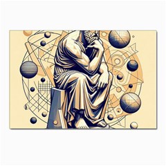 Thinker Sculpture Design Geometric Postcard 4 x 6  (pkg Of 10) by Salmanaz77