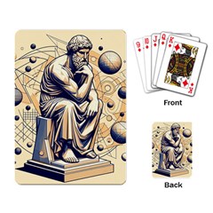 Thinker Sculpture Design Geometric Playing Cards Single Design (rectangle) by Salmanaz77