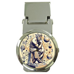 Thinker Sculpture Design Geometric Money Clip Watches by Salmanaz77