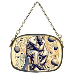 Thinker Sculpture Design Geometric Chain Purse (two Sides) by Salmanaz77