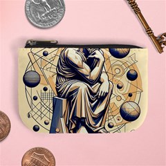 Thinker Sculpture Design Geometric Mini Coin Purse