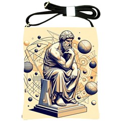 Thinker Sculpture Design Geometric Shoulder Sling Bag