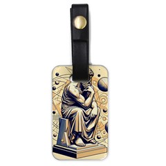 Thinker Sculpture Design Geometric Luggage Tag (one Side) by Salmanaz77