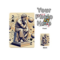 Thinker Sculpture Design Geometric Playing Cards 54 Designs (mini) by Salmanaz77