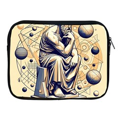 Thinker Sculpture Design Geometric Apple Ipad 2/3/4 Zipper Cases by Salmanaz77