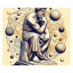 Thinker Sculpture Design Geometric Two Sides Premium Plush Fleece Blanket (kids Size) by Salmanaz77