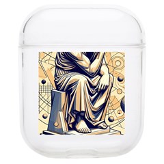 Thinker Sculpture Design Geometric Soft Tpu Airpods 1/2 Case by Salmanaz77