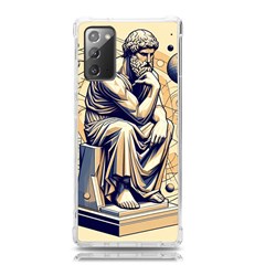 Thinker Sculpture Design Geometric Samsung Galaxy Note 20 Tpu Uv Case