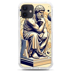 Thinker Sculpture Design Geometric Iphone 12 Mini Tpu Uv Print Case	 by Salmanaz77