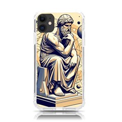 Thinker Sculpture Design Geometric Iphone 11 Tpu Uv Print Case