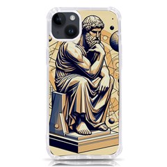 Thinker Sculpture Design Geometric Iphone 14 Plus Tpu Uv Print Case