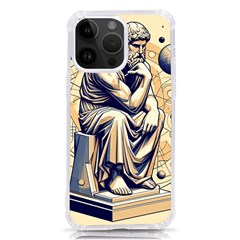 Thinker Sculpture Design Geometric Iphone 14 Pro Max Tpu Uv Print Case