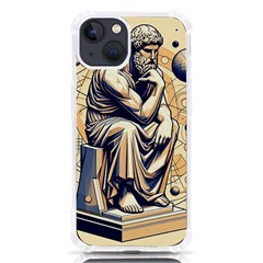 Thinker Sculpture Design Geometric Iphone 13 Tpu Uv Print Case by Salmanaz77