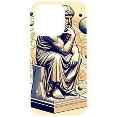 Thinker Sculpture Design Geometric Iphone 15 Pro Black Uv Print Pc Hardshell Case by Salmanaz77