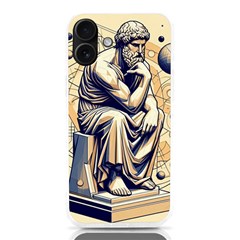 Thinker Sculpture Design Geometric Iphone 16 Plus Tpu Uv Print Case by Salmanaz77