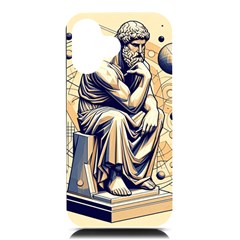 Thinker Sculpture Design Geometric Iphone 16 Black Uv Print Pc Hardshell Case by Salmanaz77