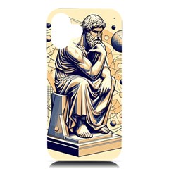 Thinker Sculpture Design Geometric Iphone 16 Plus Black Uv Print Pc Hardshell Case by Salmanaz77