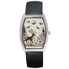 Artwork Graffiti Painting Creative Barrel Style Metal Watch