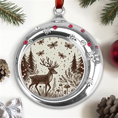 Artwork Graffiti Painting Creative Metal Snowflake Red Crystal Round Ornament