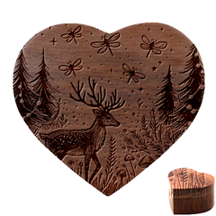 Artwork Graffiti Painting Creative Heart Wood Jewelry Box