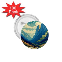 Mountains Nature Forest Landscape 1 75  Buttons (100 Pack)  by Salmanaz77