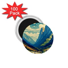 Mountains Nature Forest Landscape 1 75  Magnets (100 Pack) 