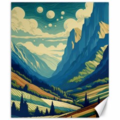 Mountains Nature Forest Landscape Canvas 20  X 24 