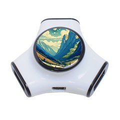 Mountains Nature Forest Landscape 3-port Usb Hub