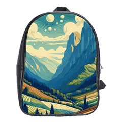 Mountains Nature Forest Landscape School Bag (xl) by Salmanaz77