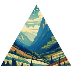 Mountains Nature Forest Landscape Wooden Puzzle Triangle