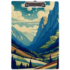 Mountains Nature Forest Landscape A4 Acrylic Clipboard