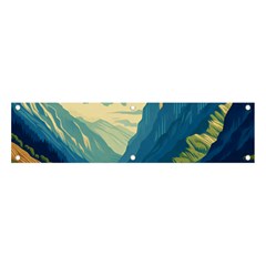 Mountains Nature Forest Landscape Banner And Sign 4  X 1 