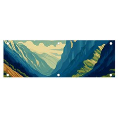 Mountains Nature Forest Landscape Banner And Sign 6  X 2 