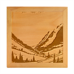 Mountains Nature Forest Landscape Wood Photo Frame Cube by Salmanaz77