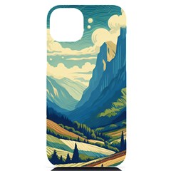 Mountains Nature Forest Landscape Iphone 14 Plus Black Uv Print Pc Hardshell Case by Salmanaz77