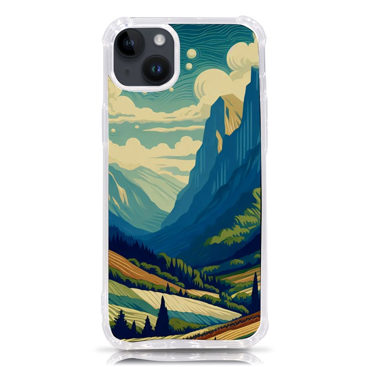 Mountains Nature Forest Landscape iPhone 14 Plus TPU UV Print Case