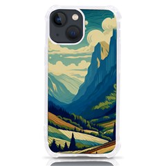 Mountains Nature Forest Landscape Iphone 13 Mini Tpu Uv Print Case by Salmanaz77