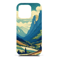 Mountains Nature Forest Landscape Iphone 16 Pro Black Uv Print Pc Hardshell Case by Salmanaz77