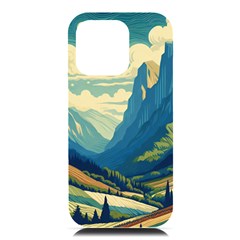 Mountains Nature Forest Landscape Iphone 16 Pro Max Black Uv Print Pc Hardshell Case by Salmanaz77