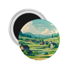 Countryside Meadow Rural Bloom 2 25  Magnets by Salmanaz77