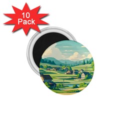 Countryside Meadow Rural Bloom 1 75  Magnets (10 Pack)  by Salmanaz77