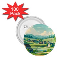 Countryside Meadow Rural Bloom 1 75  Buttons (100 Pack)  by Salmanaz77