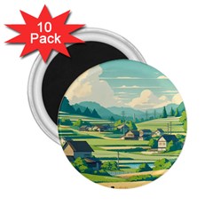 Countryside Meadow Rural Bloom 2 25  Magnets (10 Pack)  by Salmanaz77