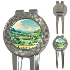 Countryside Meadow Rural Bloom 3-in-1 Golf Divots by Salmanaz77