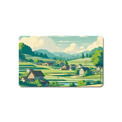 Countryside Meadow Rural Bloom Magnet (name Card) by Salmanaz77