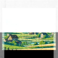 Countryside Meadow Rural Bloom Rectangular Jigsaw Puzzl by Salmanaz77