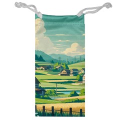 Countryside Meadow Rural Bloom Jewelry Bag by Salmanaz77