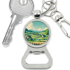 Countryside Meadow Rural Bloom Bottle Opener Key Chain